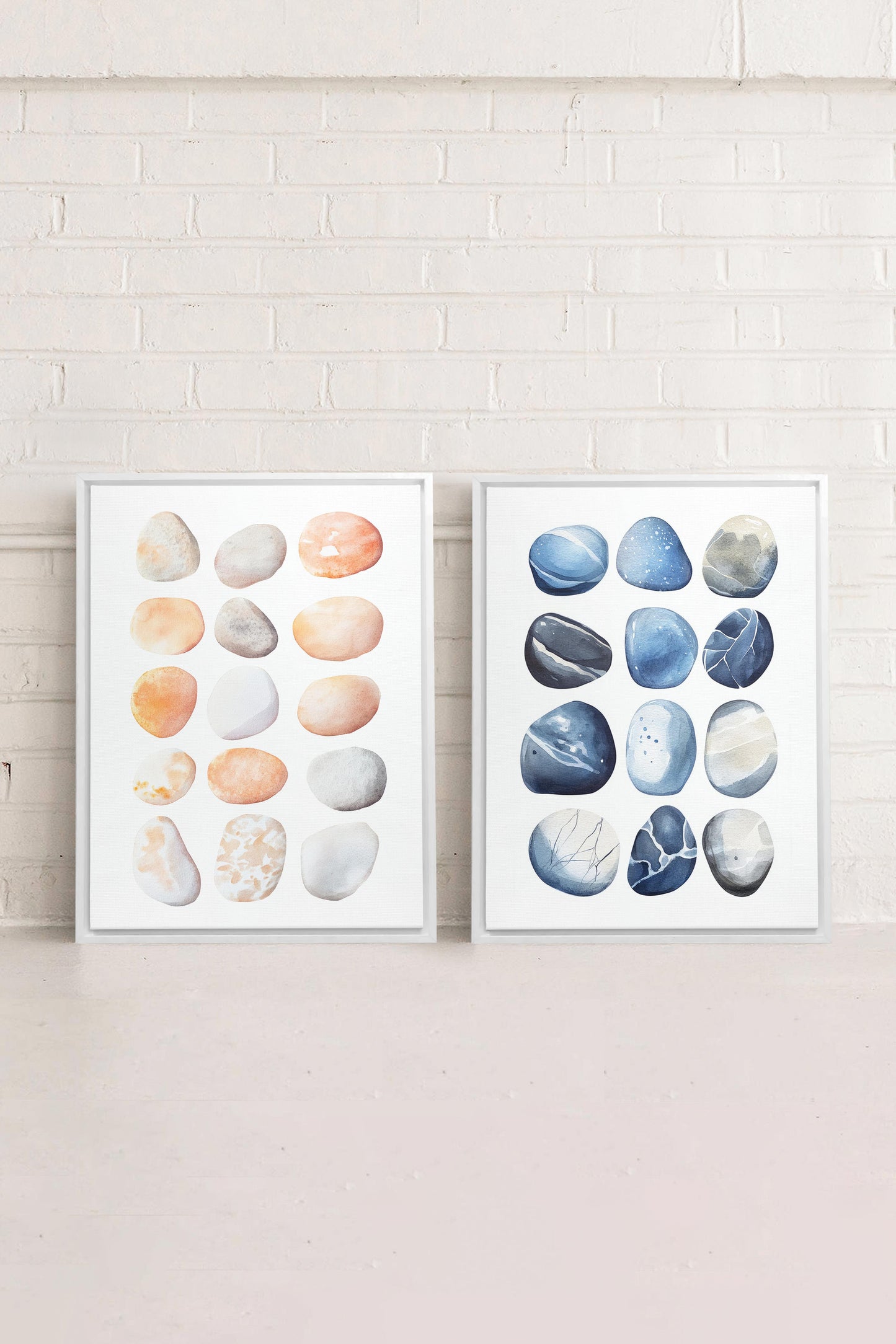 SHORELINE GEMS DUO (2 Oeuvres sur toile étirée)