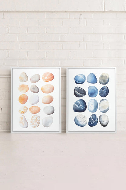 SHORELINE GEMS DUO (2 Oeuvres sur toile étirée)