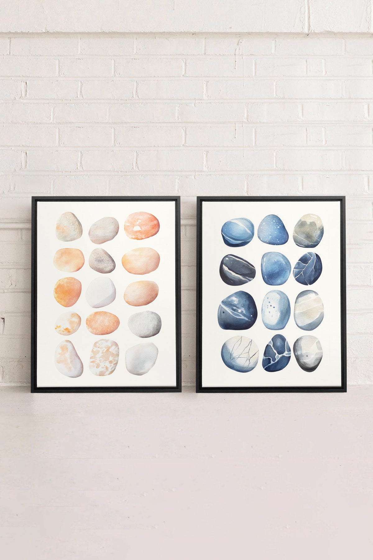 SHORELINE GEMS DUO (2 Oeuvres sur toile étirée)