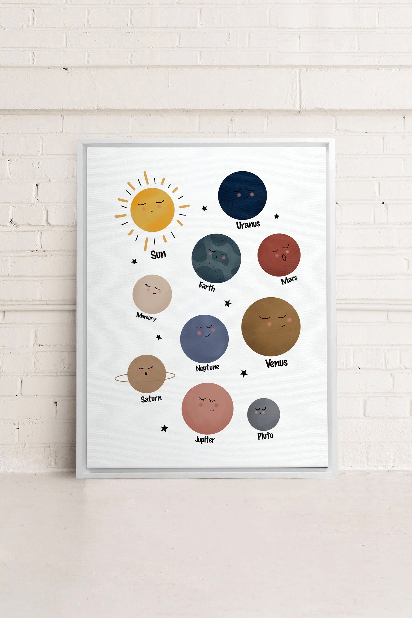 PLANÈTES, Oeuvre sur toile étirée