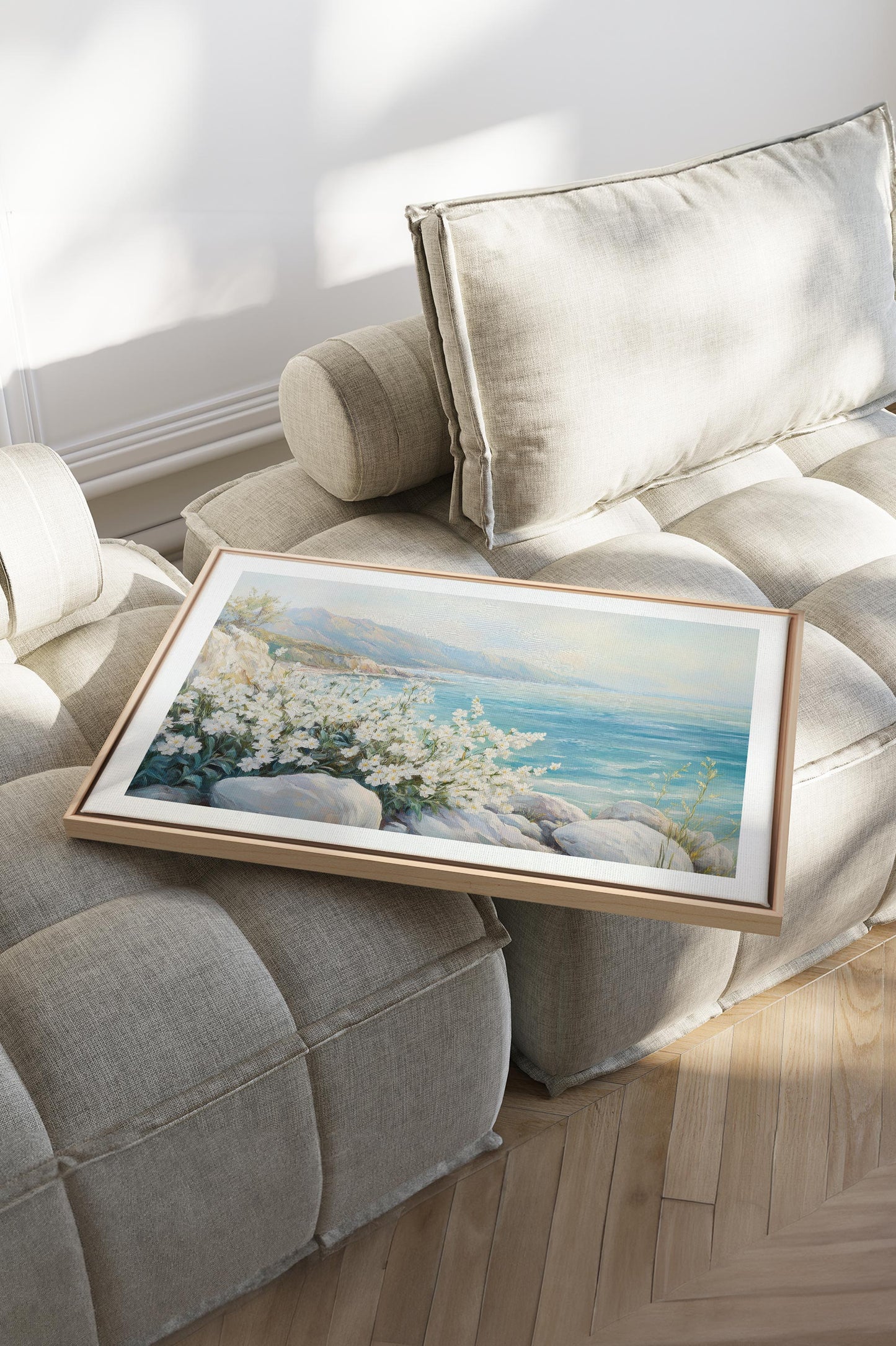 AZURE HORIZON, Oeuvre sur toile étirée