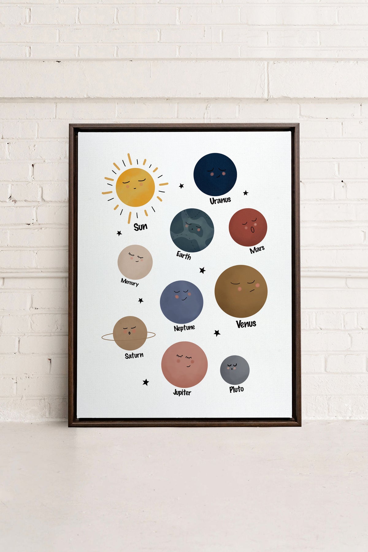 PLANÈTES, Oeuvre sur toile étirée