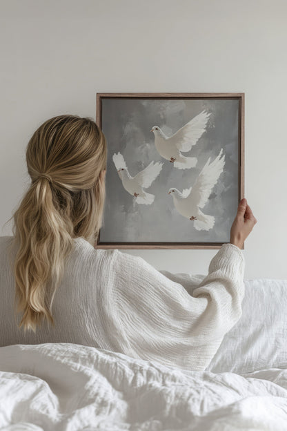 VOILE D'AZUR, Oeuvre sur toile étirée