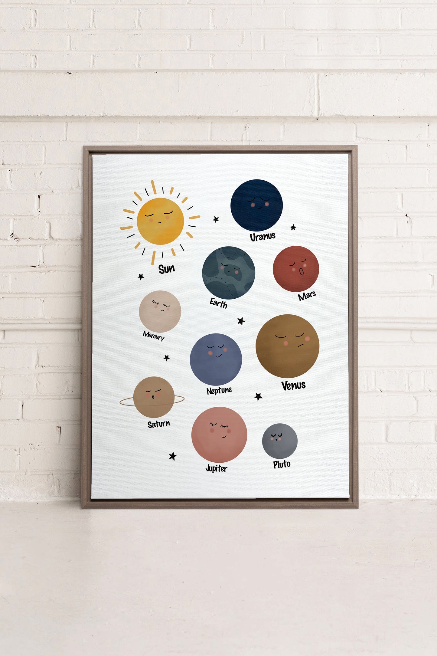 PLANÈTES, Oeuvre sur toile étirée