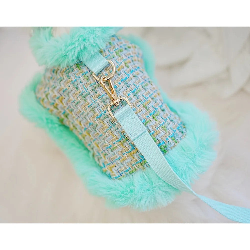 Riviera Tweed Dog Harness Set | Harness Hat and Leash Outfit
