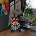 Floral Carry-On Suitcase – Vibrant Lotus & Leaves Travel Luggage