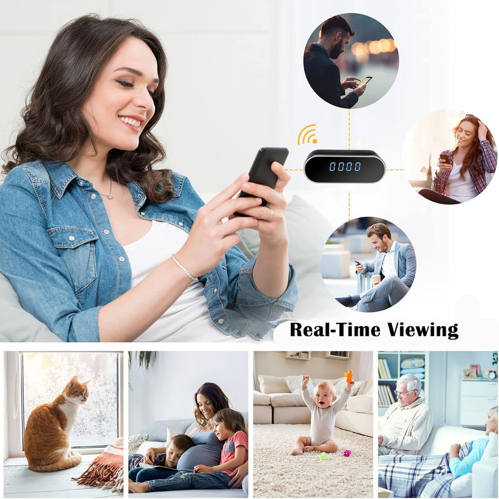 DIGITAL ALARM CLOCK AND WIFI CAMERA 1080P