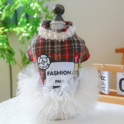 Coco Plaid Fashion Dress | Luxury Dog Apparel