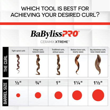 BaBylissPRO Ceramix Xtreme 1-1/4" Ceramic Curling Iron