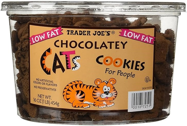 Trader Joe's Chocolatey Cats Cookies for People, 454g