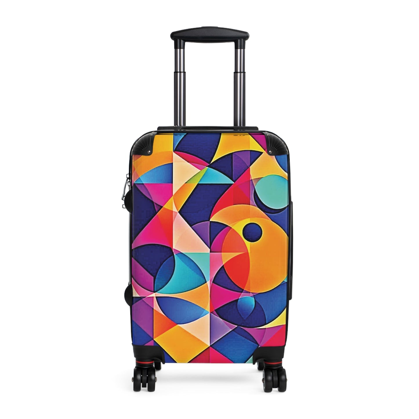 Colorful Geometric Suitcase Cover — Bright Abstract Travel Luggage Protector