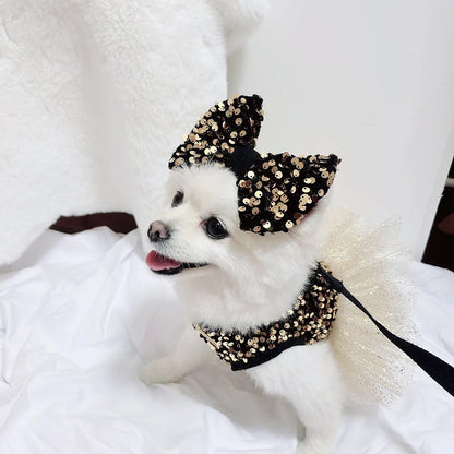 Twinkle Star Dog Dress Set | Party Dress with Matching Bow