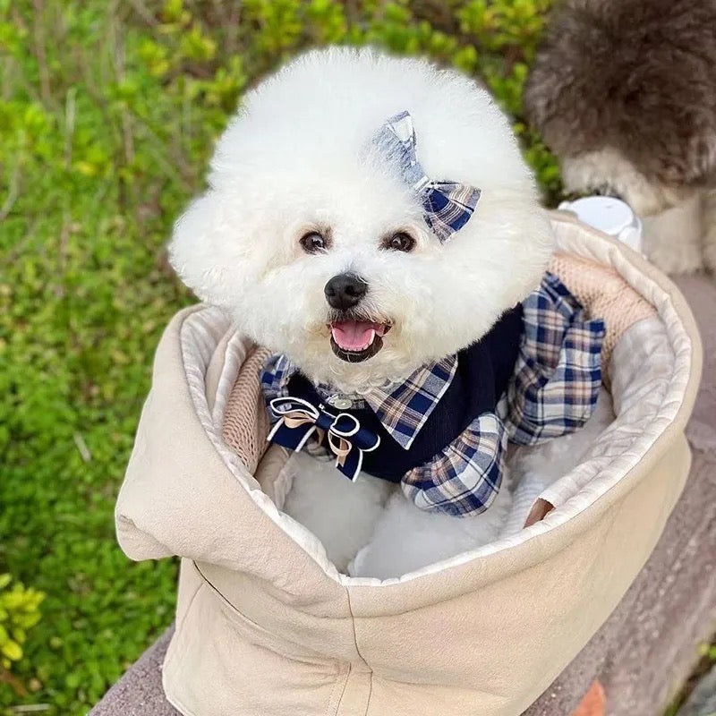 Plaid School Uniform Set | Dog Outfit Set