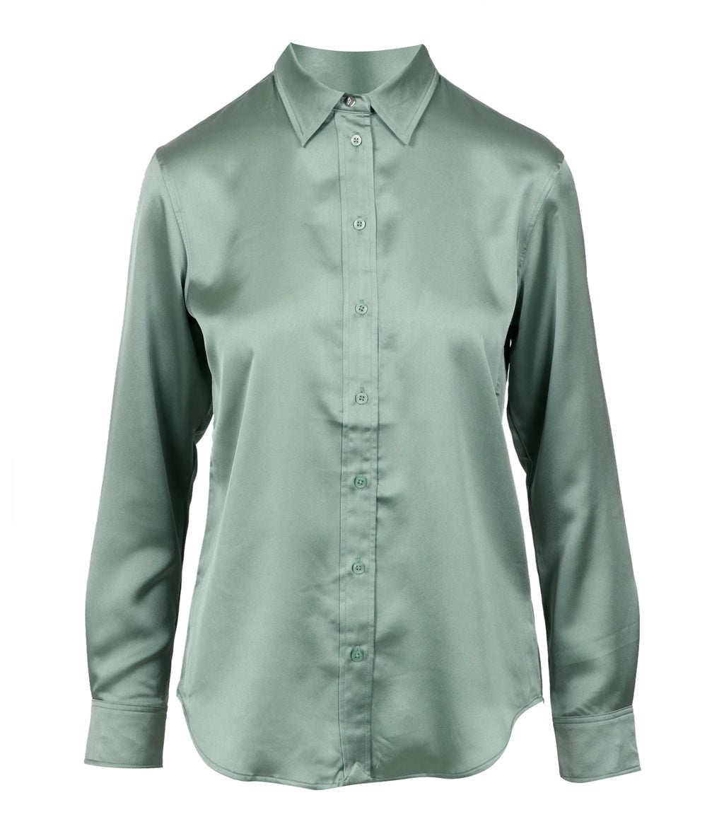 Lauren Ralph Lauren                                 Classic Fit Satin Charmeuse Shirt