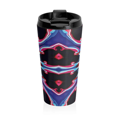 Kaleidoscope Mandala Stainless Steel Travel Mug — Colorful Psychedelic Tumbler