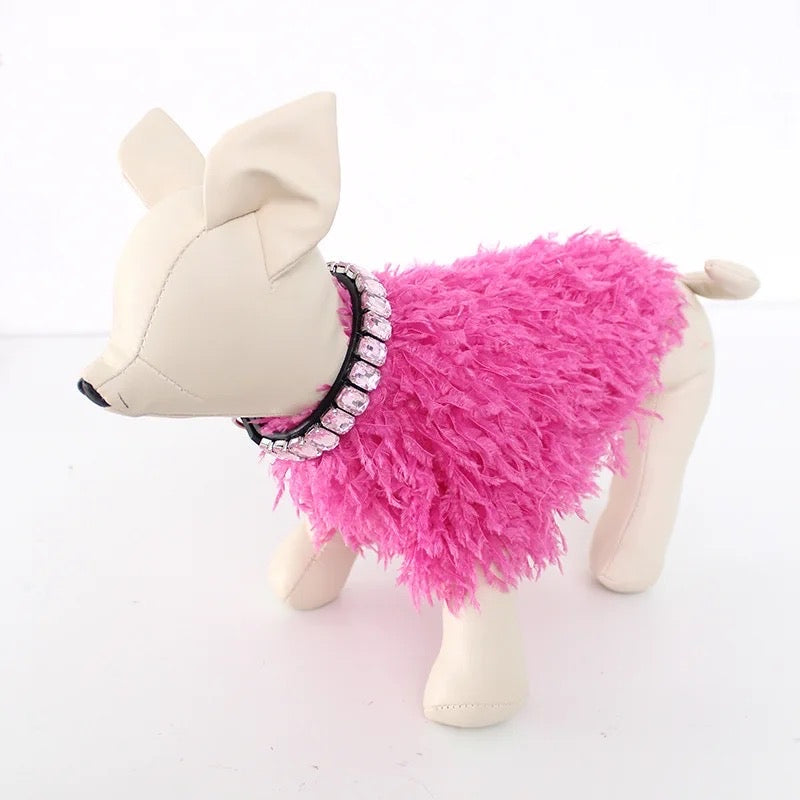 Scarlett Ruffle Knit Dog Sweater | Textured Cozy Dog Sweater