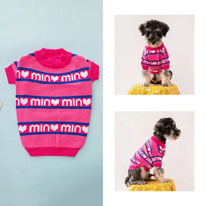 Min Min Dog Sweater – Cozy Knit Outfit for Dogs