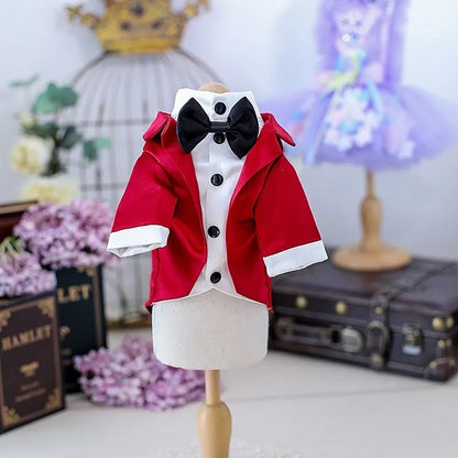 Spiffy Gentleman Dog Tuxedo Suit | Formal Occasion Dog Outfit