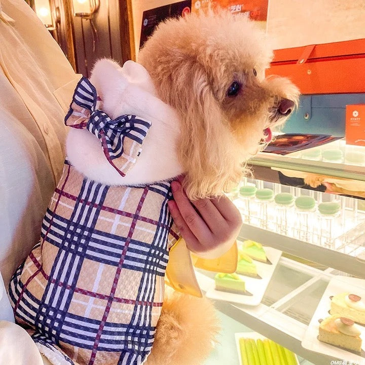 Brrbrry Plaid Dog Trench Coat | Classic Dog Outerwear