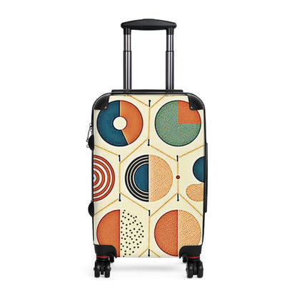 Mid-Century Geometric Suitcase – Retro Colorful Carry-On Luggage