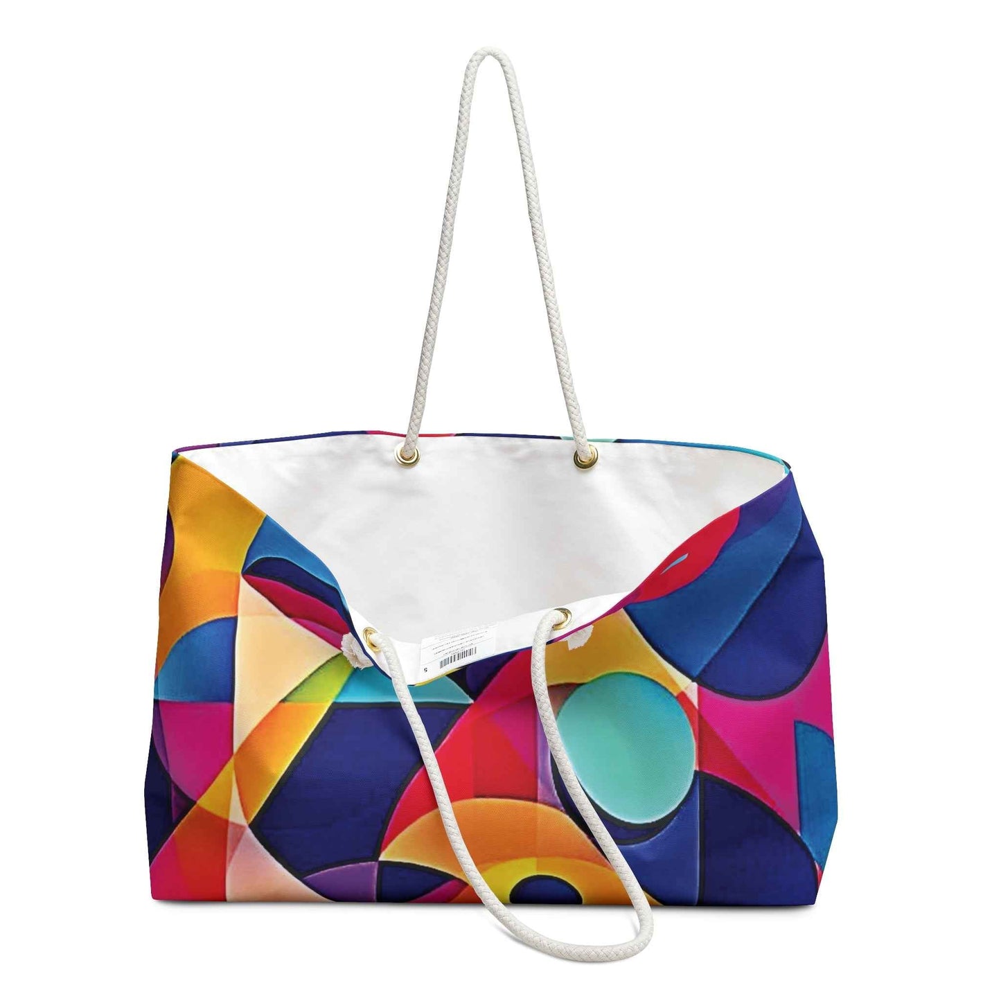 Colorful Geometric Abstract Weekender Bag | Vibrant Travel Tote | Large Tote Bag