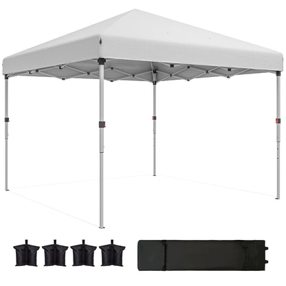 10' x 10' Pop Up Canopy with Sidewalls, Roller Bag, Height Adjustable Instant Tent for Outdoor, Garden, Patio, Black