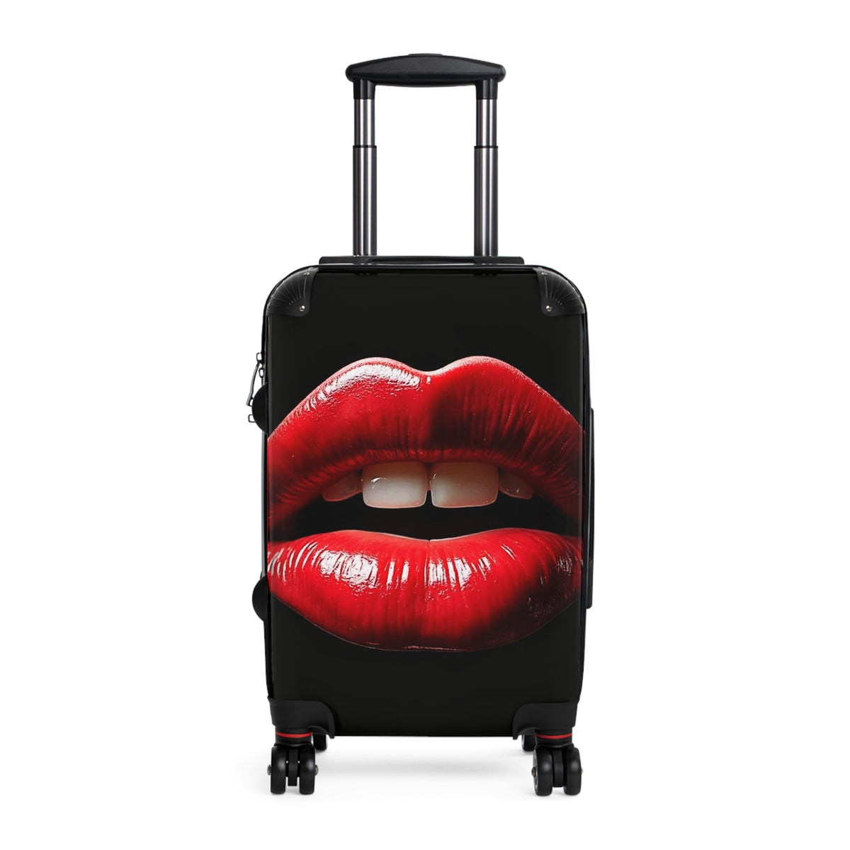 Carry-On Suitcase - Bold Red Lips Travel Luggage Cover