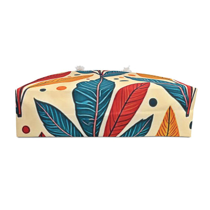 Colorful Tropical Leaves Weekender Bag | Boho Beach Large Tote bag