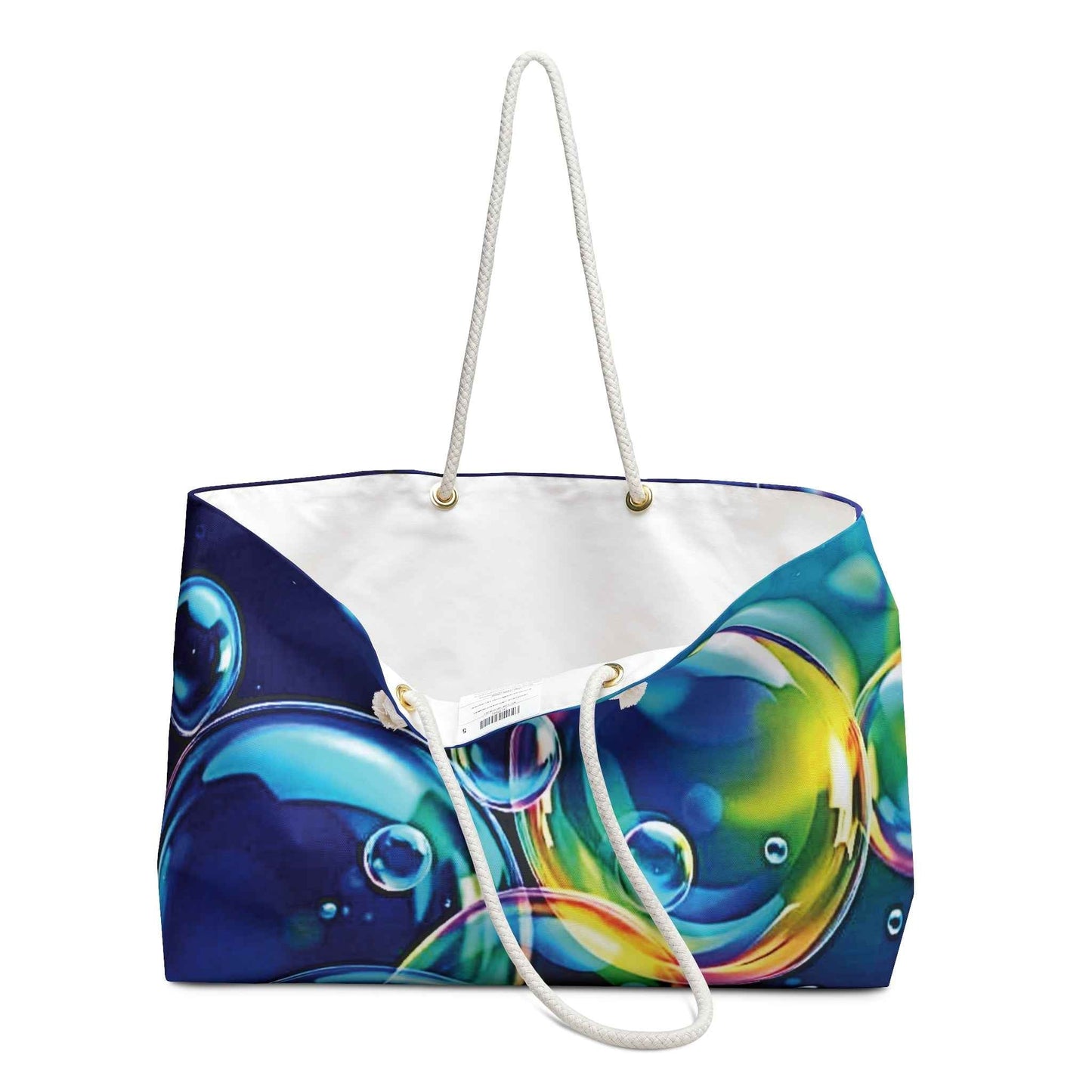 Colorful Soap Bubbles Weekender Bag | Vibrant Bubble Print Large Tote Bag