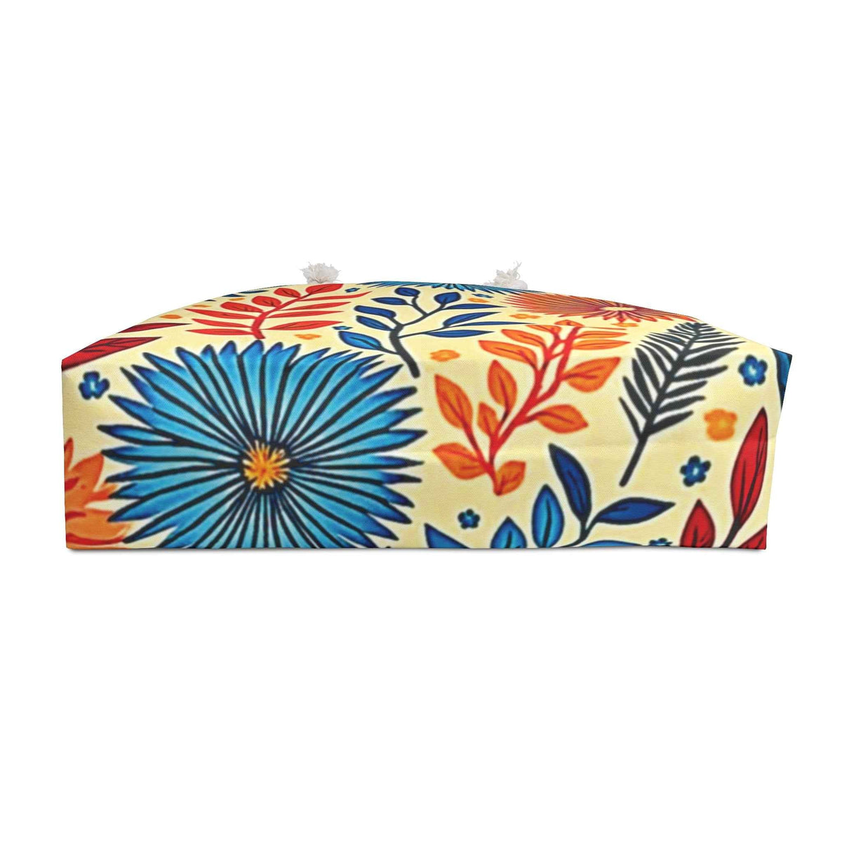 Colorful Floral Pattern Weekender Bag| Boho Flower Leaves Large Tote Bag