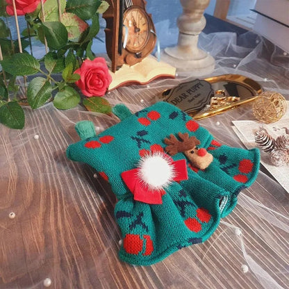 Holiday Cheer Matching Dog Outfit Set | Sibling Dress and Shirt