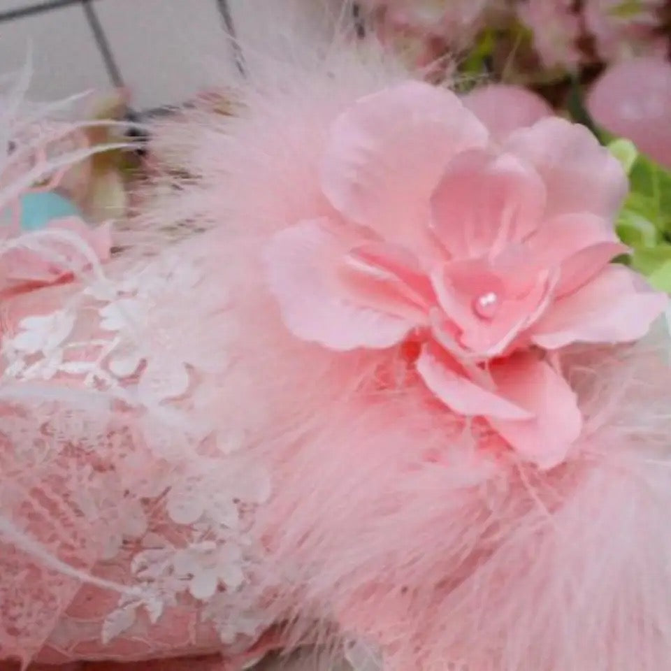 Baby Boo Feather Dog Dress | Elegant Occasion Dog Dress