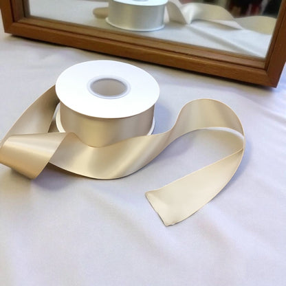Ribbon Double Face Tan #836 -3.8 cm Wide