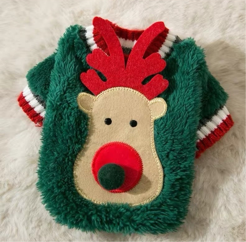Reindeer Dog Sweater | Christmas Dog Sweater