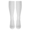 NuVein Compression Socks 8-15 mmHg Support for Men Padded Cushion Foot Knee High Closed Toe White X-Small