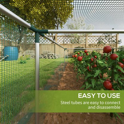 8' x 4' Plant Protection Cage with Zipper Roll-Up Door, Plant Protector from Animals with Galvanised Steel Frame