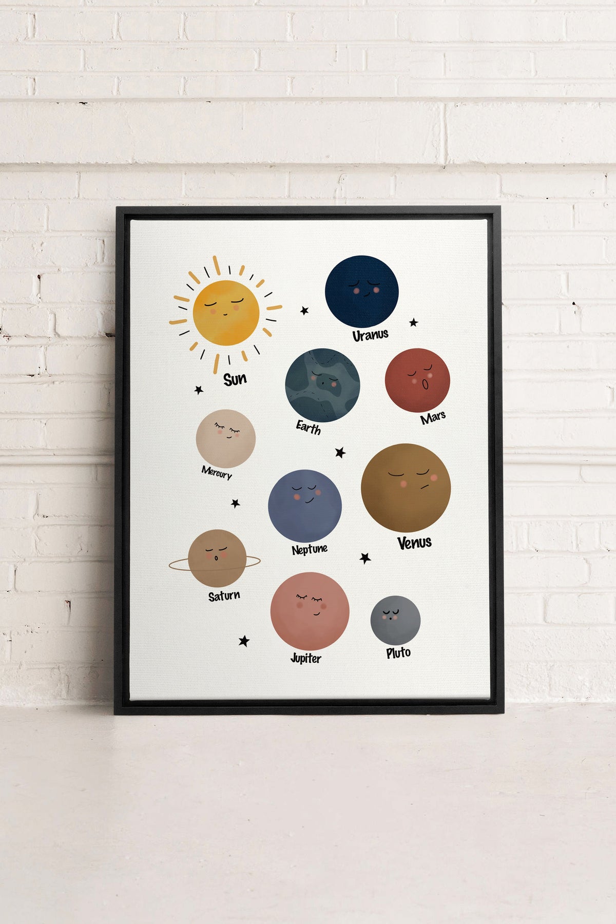 PLANÈTES, Oeuvre sur toile étirée