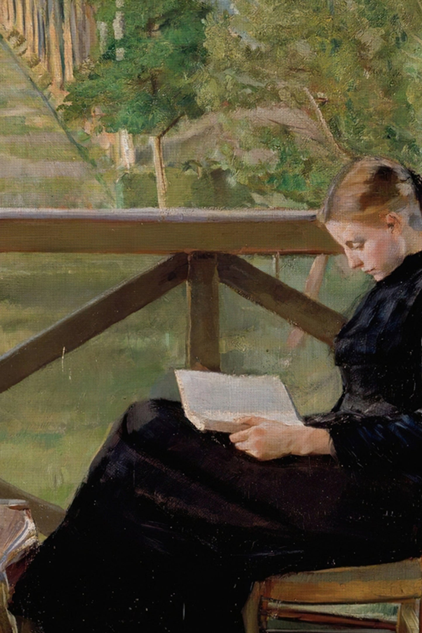 LECTURE D'ÉTÉ, CADRE VINTAGE BRONZE