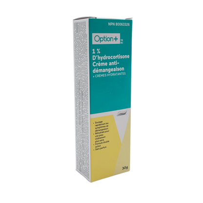 Option+ 1% Hydrocortisone Anti-Itch Cream with Moisturizers – 30g