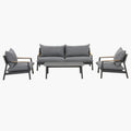 Monti 4-Piece Aluminum Outdoor Conversational Set