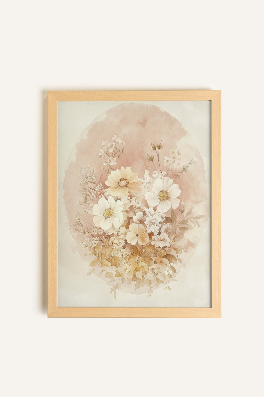 BOUQUET FANÉ, Toile rigide encadrée