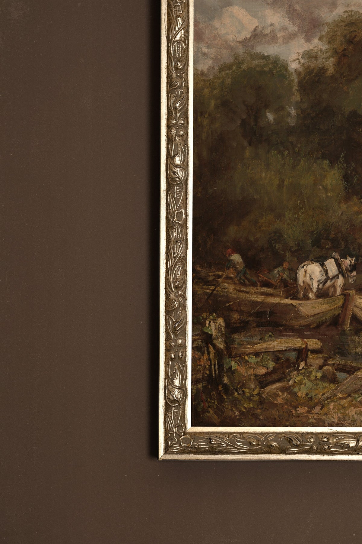 L'ART DES PAYSANS, CADRE VINTAGE ARGENT