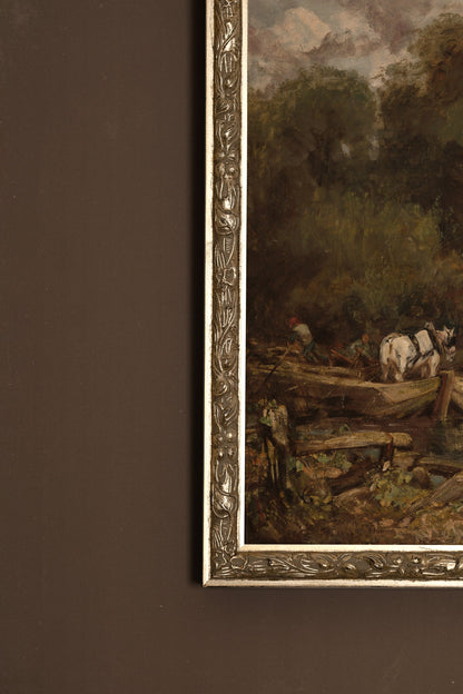 L'ART DES PAYSANS, CADRE VINTAGE ARGENT