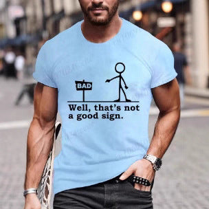 Mens Printed Casual Comfort Short-Sleeve Top
