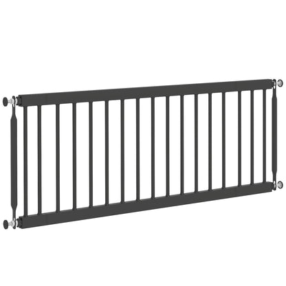 26"-37" Dog Gate, Adjustable Pet Gate, Fits 10" Tall with 2 Extension, Pressure Mount Kit for Stairs and Doorways, Black