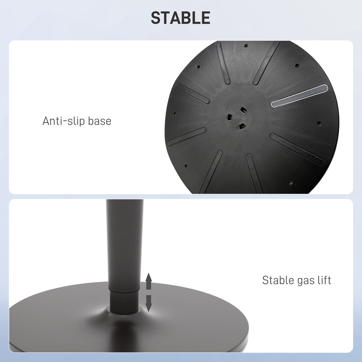 Standing Desk Stool, Ergonomic Wobble Chair, Adjustable Leaning Stool for Office Desks, with Rocking Motion, Black