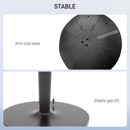 Standing Desk Stool, Ergonomic Wobble Chair, Adjustable Leaning Stool for Office Desks, with Rocking Motion, Black