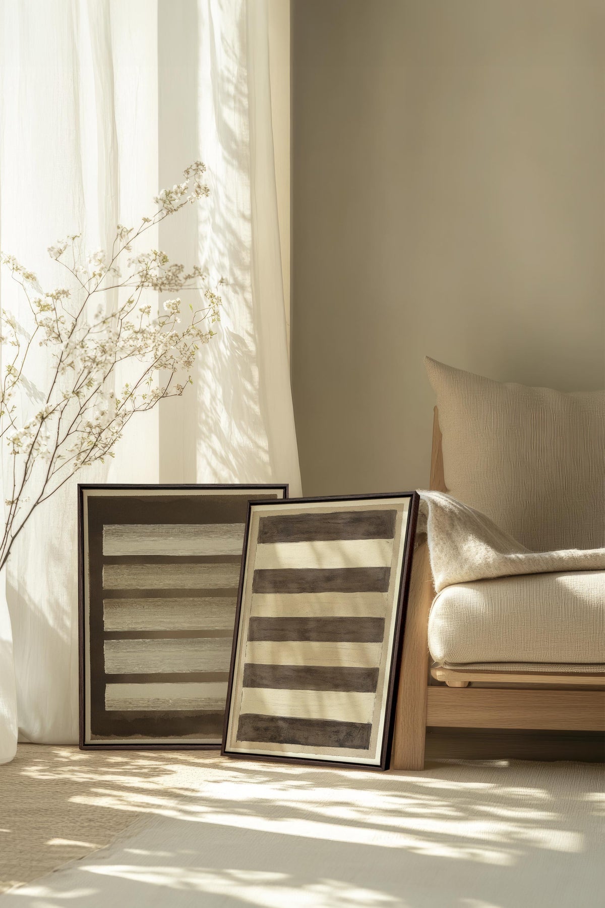 SANDY LINES DUO (2 Oeuvres sur toile étirée)