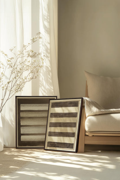 SANDY LINES DUO (2 Oeuvres sur toile étirée)