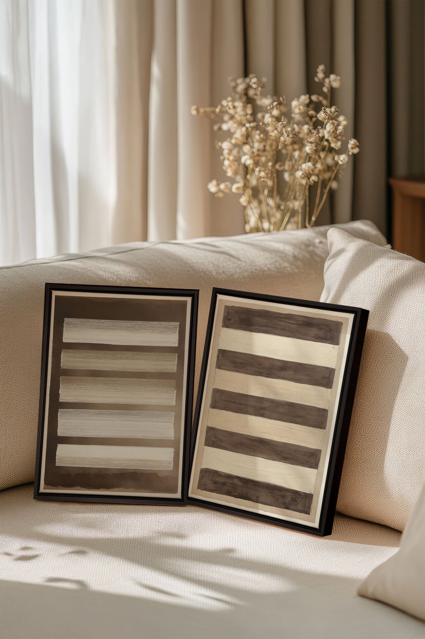 SANDY LINES DUO (2 Oeuvres sur toile étirée)